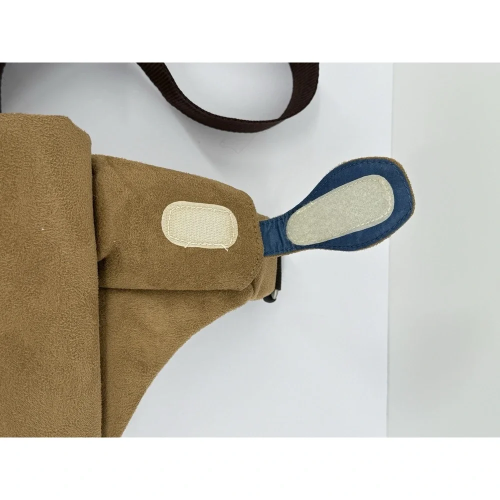 Travelon Anti-Theft Sling Bag Tan Faux Suede Crossbody Travel Shoulder Bag